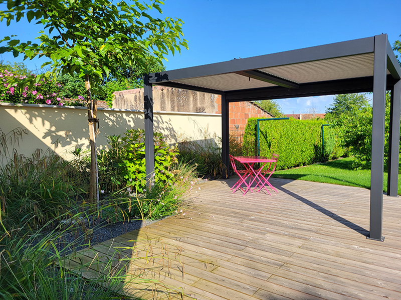 Terrasse bois pergola