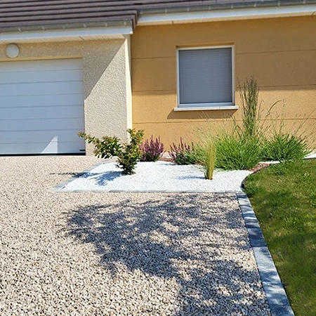 Allée carrossable en gravier